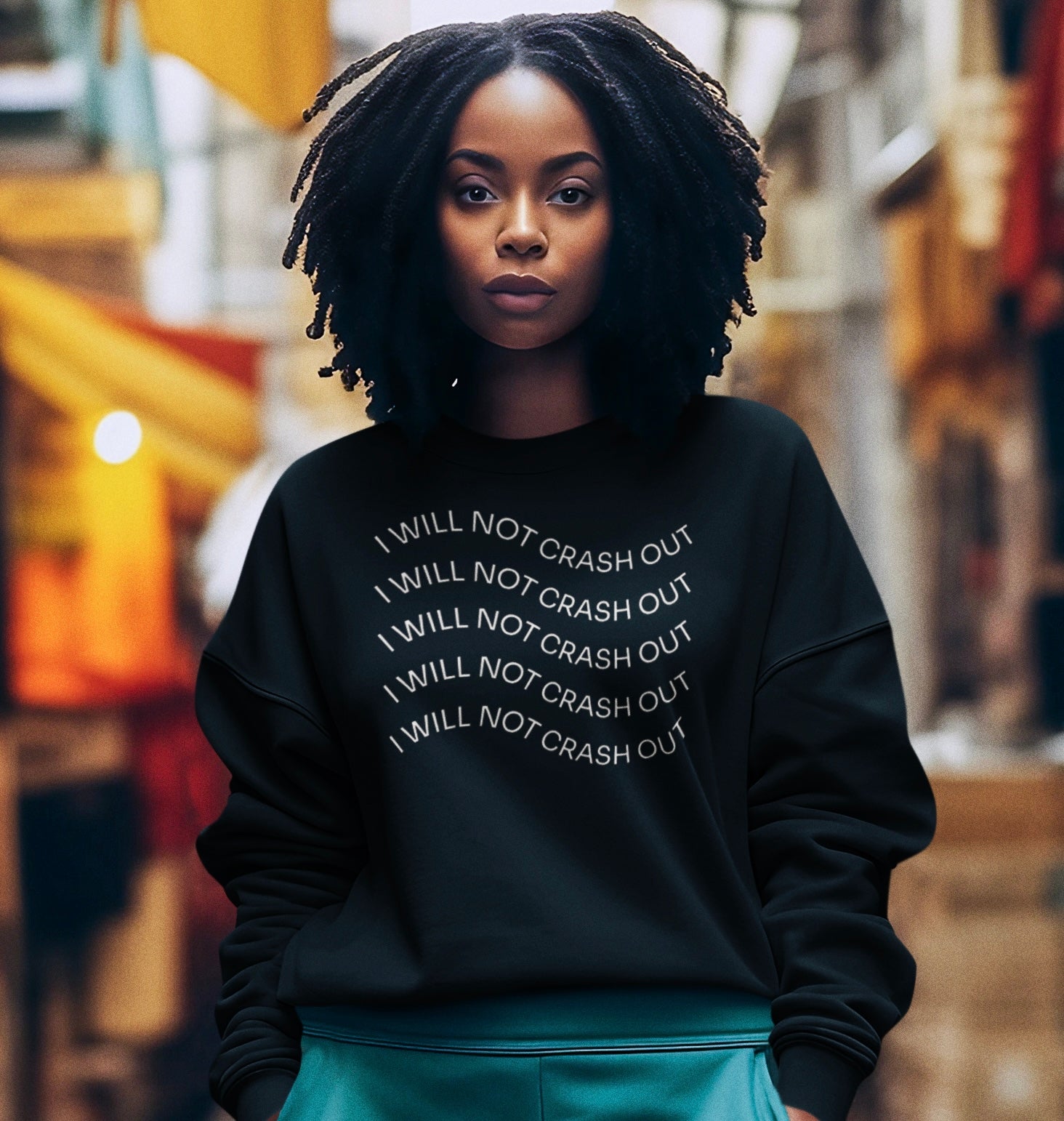 I Will Not Crash Out Sweatshirt - Emotional Support Sweatshirt – Funny Mental Health Sweatshirt – Positive Affirmation Self Care Clothing