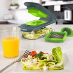 The Original Pro Chopper - Vegetable Chopper and Spiralizer, Food Chopper with Container, Fruit Slicer, Kitchen Gadgets & Accessories, Home Essentials (All in 1, Black)