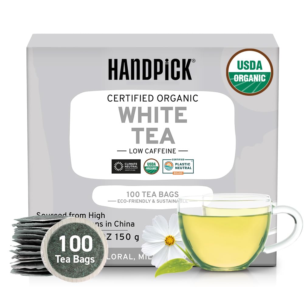 HANDPICK, Organic Hibiscus Tea Bags (100 Tea Bags) | Caffeine-Free, 100% Natural Pure Indian Hibiscus Flowers | Ayurvedic Benefits in every sip