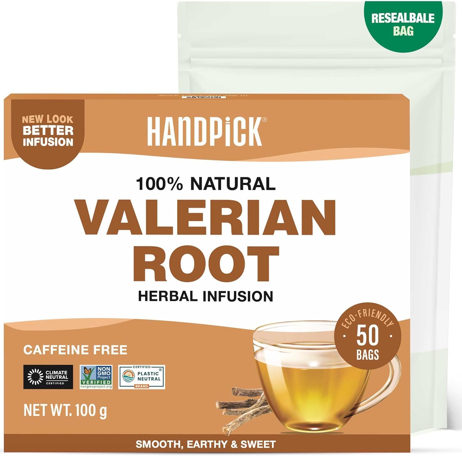 HANDPICK, Organic Hibiscus Tea Bags (100 Tea Bags) | Caffeine-Free, 100% Natural Pure Indian Hibiscus Flowers | Ayurvedic Benefits in every sip