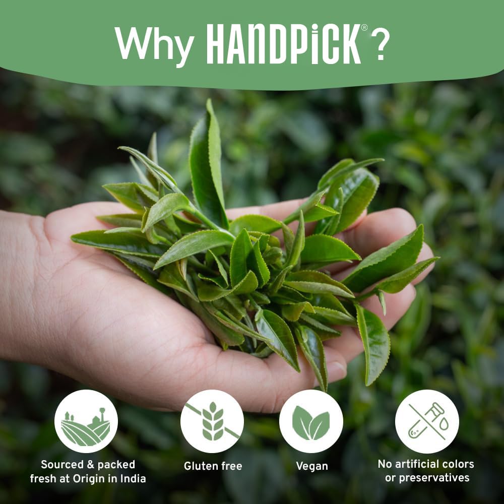 HANDPICK, Organic Hibiscus Tea Bags (100 Tea Bags) | Caffeine-Free, 100% Natural Pure Indian Hibiscus Flowers | Ayurvedic Benefits in every sip