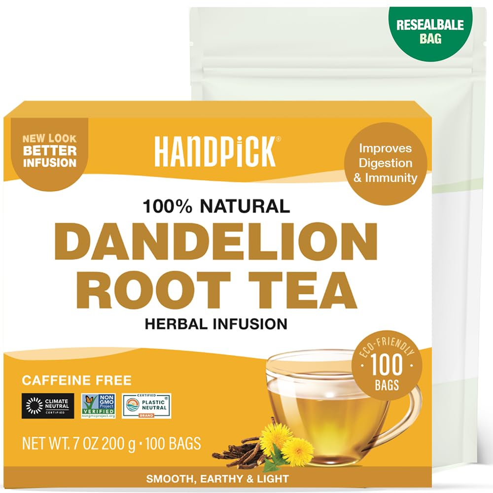 HANDPICK, Organic Hibiscus Tea Bags (100 Tea Bags) | Caffeine-Free, 100% Natural Pure Indian Hibiscus Flowers | Ayurvedic Benefits in every sip
