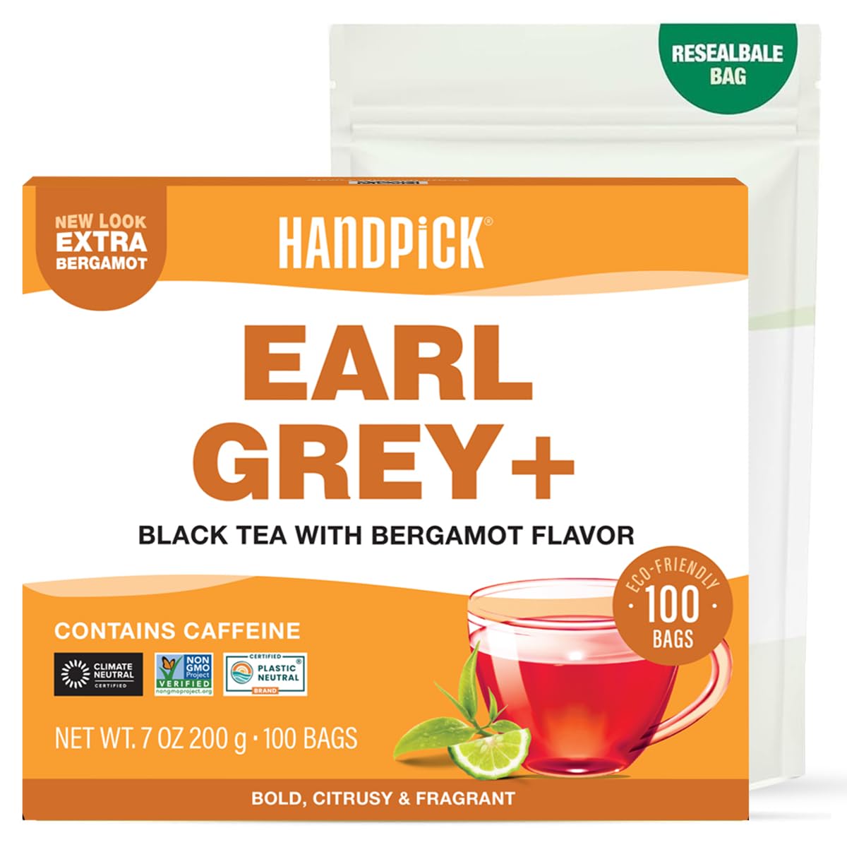 HANDPICK, Organic Hibiscus Tea Bags (100 Tea Bags) | Caffeine-Free, 100% Natural Pure Indian Hibiscus Flowers | Ayurvedic Benefits in every sip