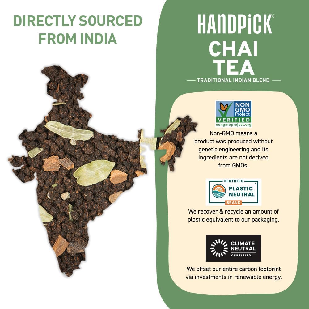 HANDPICK, Organic Hibiscus Tea Bags (100 Tea Bags) | Caffeine-Free, 100% Natural Pure Indian Hibiscus Flowers | Ayurvedic Benefits in every sip