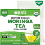 HANDPICK, Organic Hibiscus Tea Bags (100 Tea Bags) | Caffeine-Free, 100% Natural Pure Indian Hibiscus Flowers | Ayurvedic Benefits in every sip