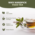 HANDPICK, Organic Hibiscus Tea Bags (100 Tea Bags) | Caffeine-Free, 100% Natural Pure Indian Hibiscus Flowers | Ayurvedic Benefits in every sip