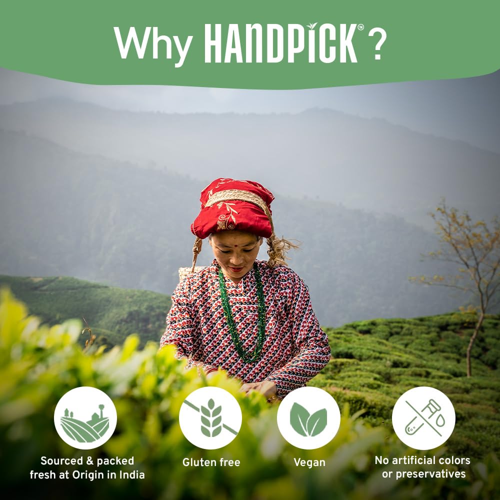 HANDPICK, Organic Hibiscus Tea Bags (100 Tea Bags) | Caffeine-Free, 100% Natural Pure Indian Hibiscus Flowers | Ayurvedic Benefits in every sip