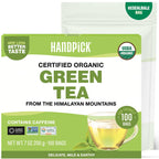 HANDPICK, Organic Hibiscus Tea Bags (100 Tea Bags) | Caffeine-Free, 100% Natural Pure Indian Hibiscus Flowers | Ayurvedic Benefits in every sip
