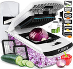 The Original Pro Chopper - Vegetable Chopper and Spiralizer, Food Chopper with Container, Fruit Slicer, Kitchen Gadgets & Accessories, Home Essentials (All in 1, Black)