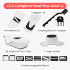 The Original Pro Chopper - Vegetable Chopper and Spiralizer, Food Chopper with Container, Fruit Slicer, Kitchen Gadgets & Accessories, Home Essentials (All in 1, Black)