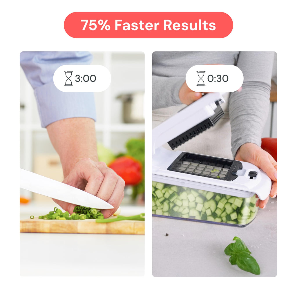 The Original Pro Chopper - Vegetable Chopper and Spiralizer, Food Chopper with Container, Fruit Slicer, Kitchen Gadgets & Accessories, Home Essentials (All in 1, Black)