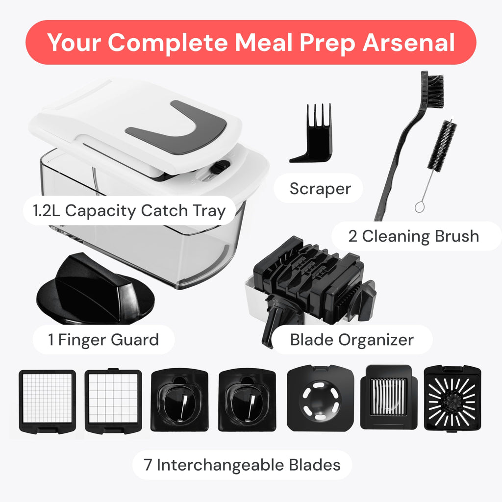 The Original Pro Chopper - Vegetable Chopper and Spiralizer, Food Chopper with Container, Fruit Slicer, Kitchen Gadgets & Accessories, Home Essentials (All in 1, Black)