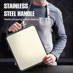 Double-Sided Stainless Steel Cutting Board – Large 16x11 Inch Non-Toxic Chopping Board for Meat, Vegetables & Fruit, Wheat Straw + Steel, Dishwasher Safe Kitchen Board