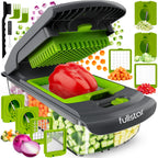 The Original Pro Chopper - Vegetable Chopper and Spiralizer, Food Chopper with Container, Fruit Slicer, Kitchen Gadgets & Accessories, Home Essentials (All in 1, Black)