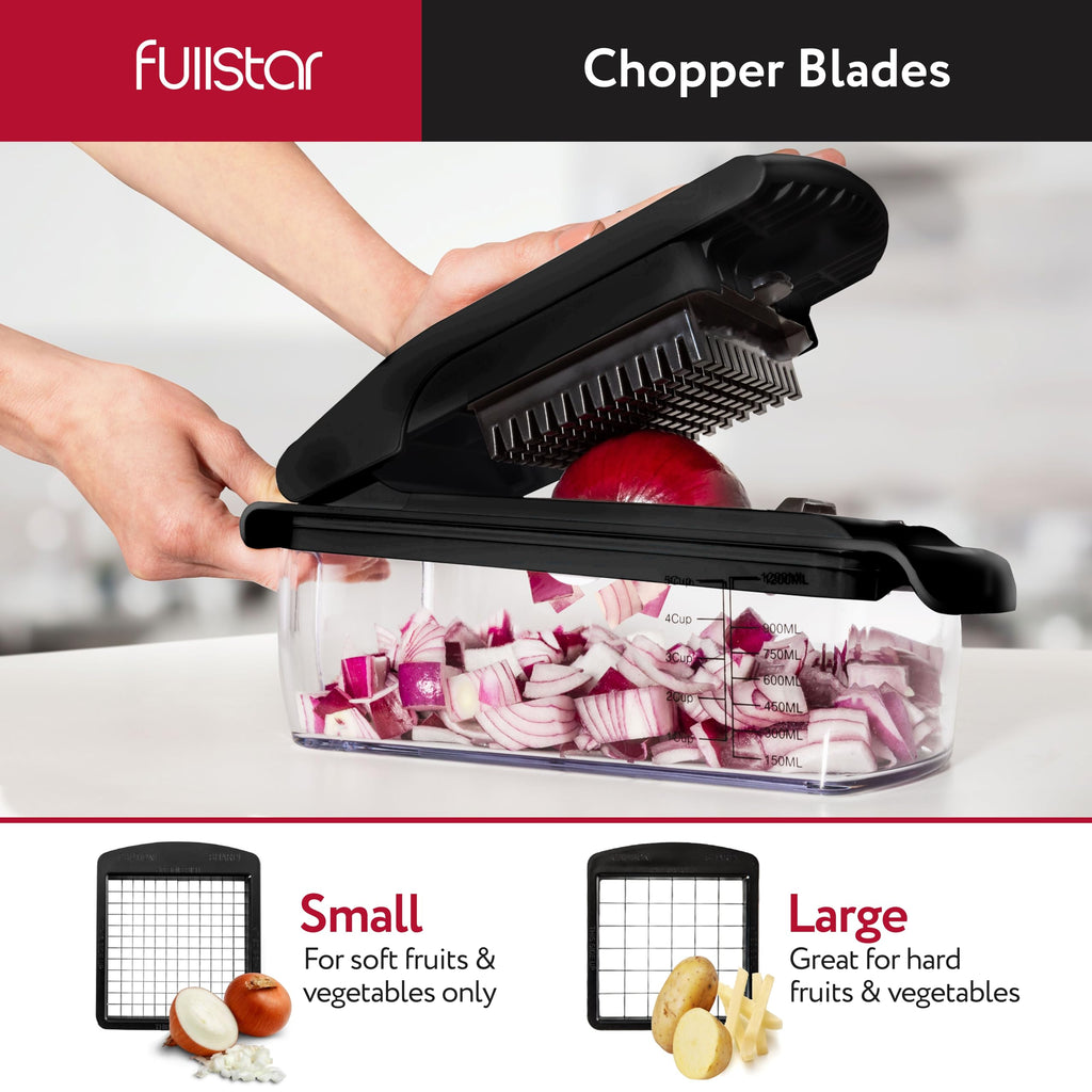 The Original Pro Chopper - Vegetable Chopper and Spiralizer, Food Chopper with Container, Fruit Slicer, Kitchen Gadgets & Accessories, Home Essentials (All in 1, Black)