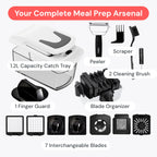 The Original Pro Chopper - Vegetable Chopper and Spiralizer, Food Chopper with Container, Fruit Slicer, Kitchen Gadgets & Accessories, Home Essentials (All in 1, Black)