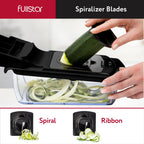 The Original Pro Chopper - Vegetable Chopper and Spiralizer, Food Chopper with Container, Fruit Slicer, Kitchen Gadgets & Accessories, Home Essentials (All in 1, Black)