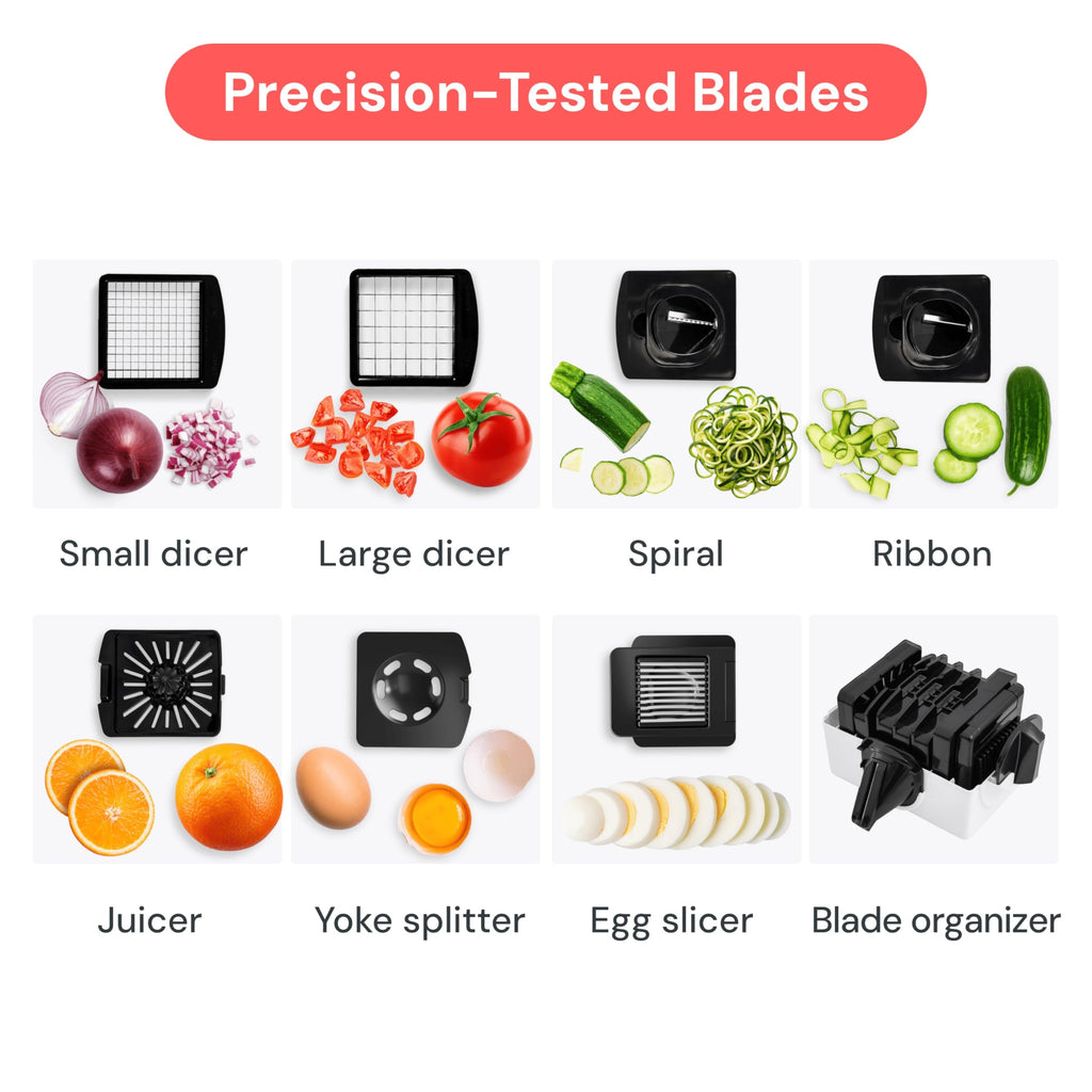The Original Pro Chopper - Vegetable Chopper and Spiralizer, Food Chopper with Container, Fruit Slicer, Kitchen Gadgets & Accessories, Home Essentials (All in 1, Black)