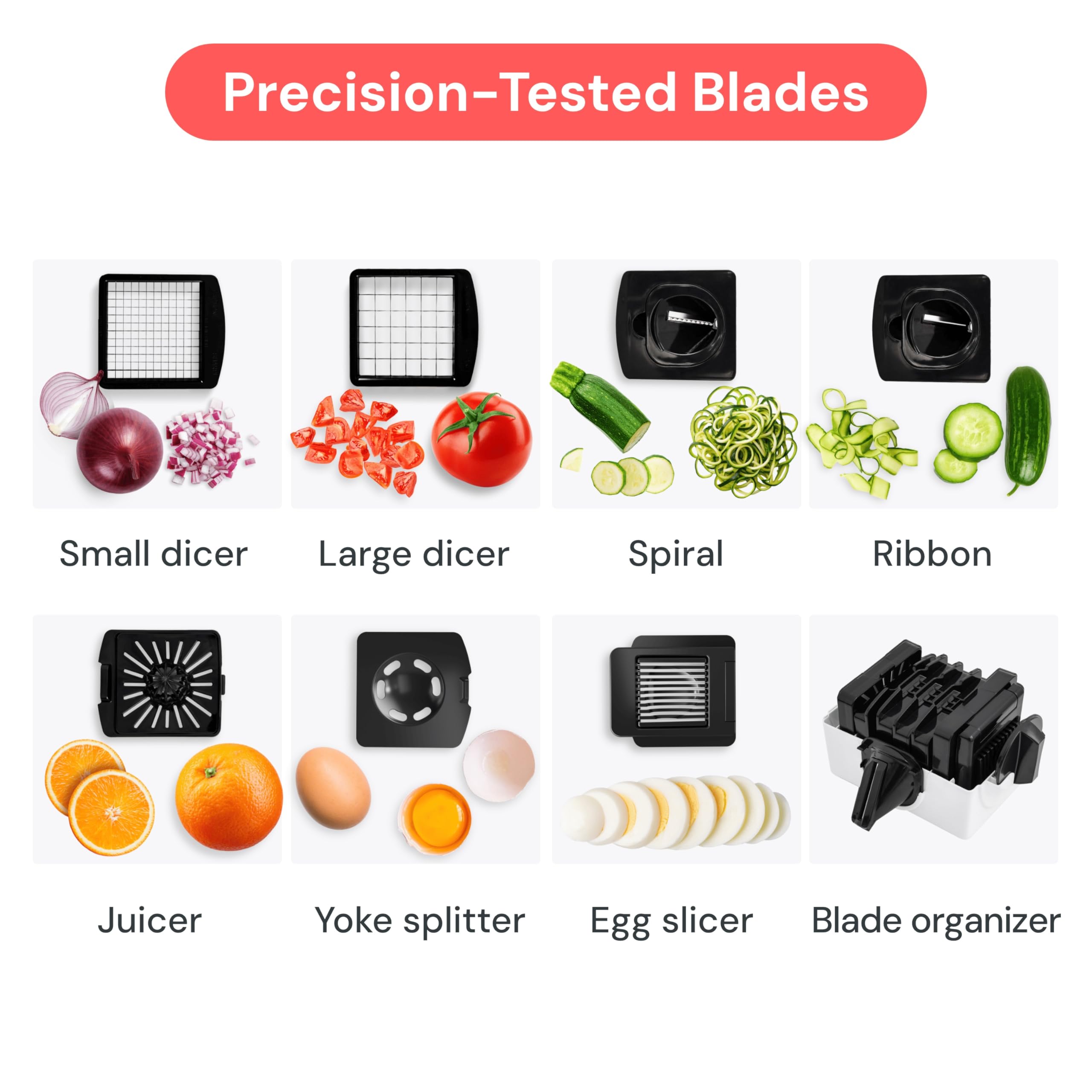 The Original Pro Chopper - Vegetable Chopper and Spiralizer, Food Chopper with Container, Fruit Slicer, Kitchen Gadgets & Accessories, Home Essentials (All in 1, Black)