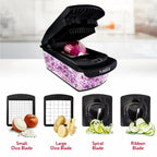 The Original Pro Chopper - Vegetable Chopper and Spiralizer, Food Chopper with Container, Fruit Slicer, Kitchen Gadgets & Accessories, Home Essentials (All in 1, Black)