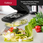 The Original Pro Chopper - Vegetable Chopper and Spiralizer, Food Chopper with Container, Fruit Slicer, Kitchen Gadgets & Accessories, Home Essentials (All in 1, Black)