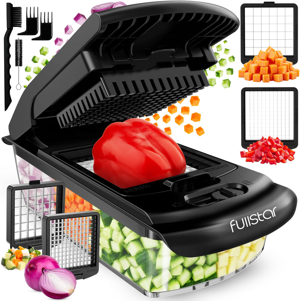 The Original Pro Chopper - Vegetable Chopper and Spiralizer, Food Chopper with Container, Fruit Slicer, Kitchen Gadgets & Accessories, Home Essentials (All in 1, Black)