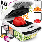 The Original Pro Chopper - Vegetable Chopper and Spiralizer, Food Chopper with Container, Fruit Slicer, Kitchen Gadgets & Accessories, Home Essentials (All in 1, Black)