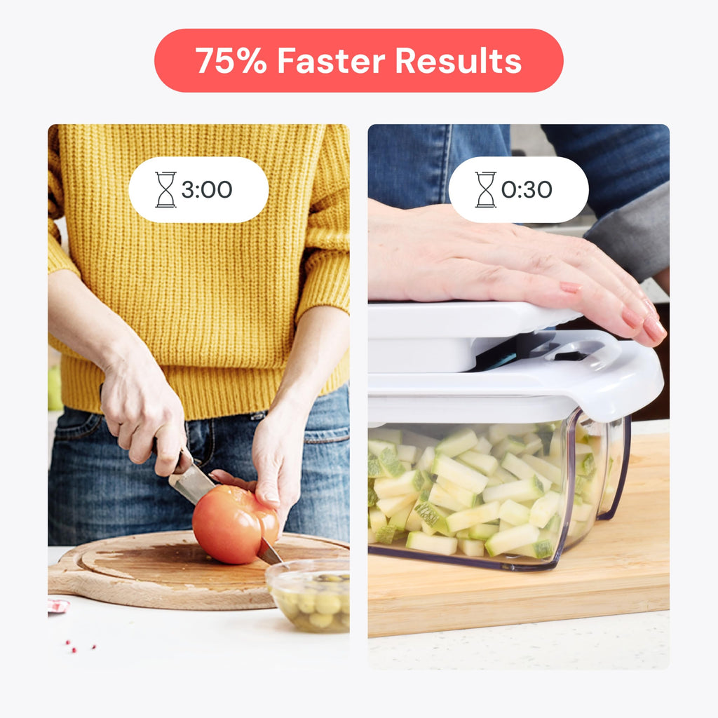 The Original Pro Chopper - Vegetable Chopper and Spiralizer, Food Chopper with Container, Fruit Slicer, Kitchen Gadgets & Accessories, Home Essentials (All in 1, Black)