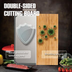 Double-Sided Stainless Steel Cutting Board – Large 16x11 Inch Non-Toxic Chopping Board for Meat, Vegetables & Fruit, Wheat Straw + Steel, Dishwasher Safe Kitchen Board