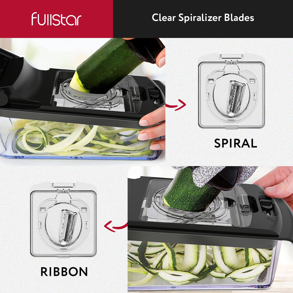 The Original Pro Chopper - Vegetable Chopper and Spiralizer, Food Chopper with Container, Fruit Slicer, Kitchen Gadgets & Accessories, Home Essentials (All in 1, Black)